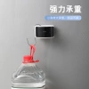 Non-perforated mop hook hanging rack, wall-mounted bathroom mop storage rack, adhesive strong fixation, snap-on broom clamp Item Picture